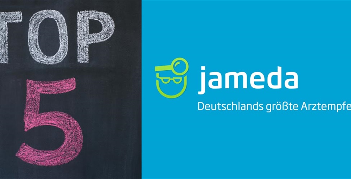 Wir sind Top 5 Zahnarztpraxis bei Jameda